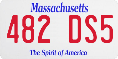 MA license plate 482DS5