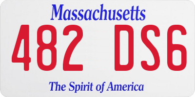 MA license plate 482DS6