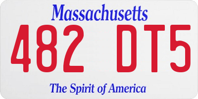 MA license plate 482DT5