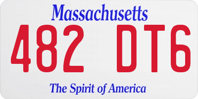 MA license plate 482DT6