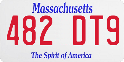 MA license plate 482DT9