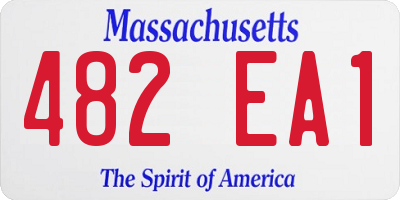 MA license plate 482EA1