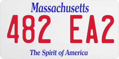 MA license plate 482EA2