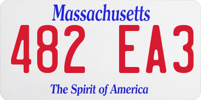 MA license plate 482EA3