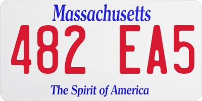 MA license plate 482EA5