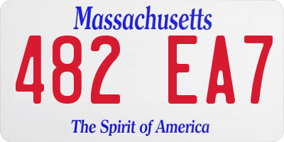 MA license plate 482EA7