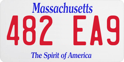 MA license plate 482EA9