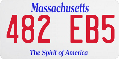 MA license plate 482EB5