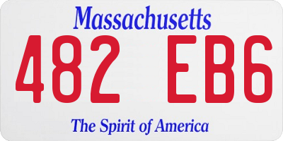 MA license plate 482EB6