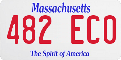 MA license plate 482EC0
