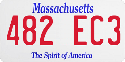 MA license plate 482EC3