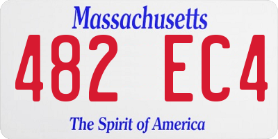 MA license plate 482EC4