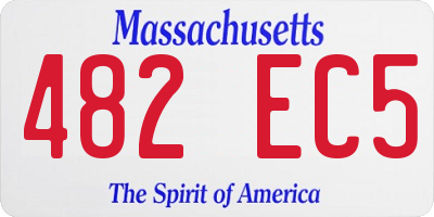 MA license plate 482EC5