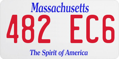 MA license plate 482EC6