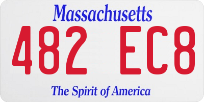 MA license plate 482EC8