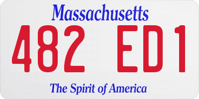 MA license plate 482ED1