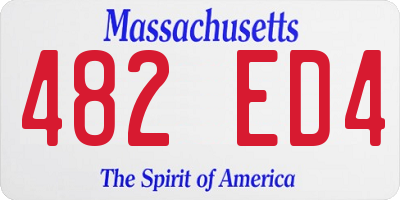 MA license plate 482ED4