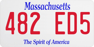 MA license plate 482ED5