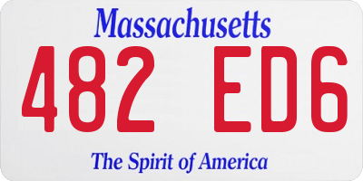 MA license plate 482ED6