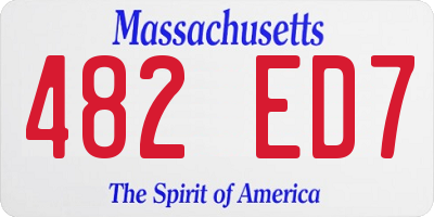 MA license plate 482ED7
