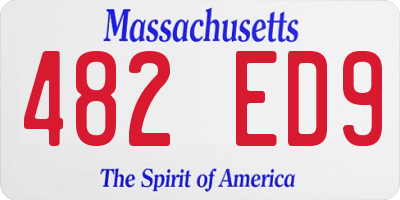 MA license plate 482ED9