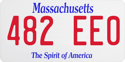 MA license plate 482EE0