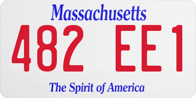 MA license plate 482EE1