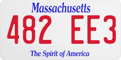 MA license plate 482EE3