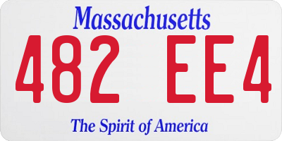 MA license plate 482EE4