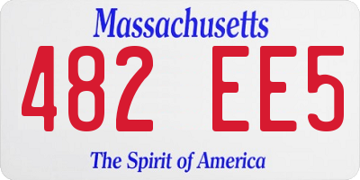 MA license plate 482EE5