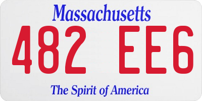MA license plate 482EE6