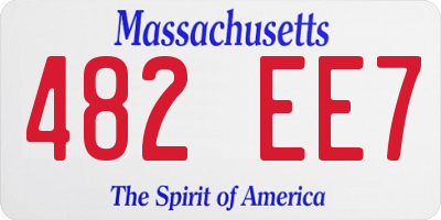 MA license plate 482EE7