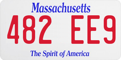 MA license plate 482EE9