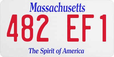 MA license plate 482EF1