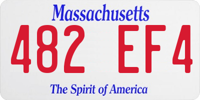 MA license plate 482EF4