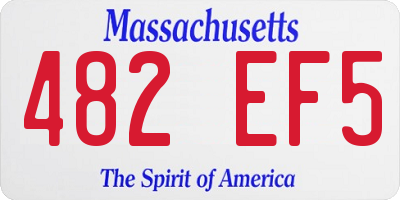 MA license plate 482EF5