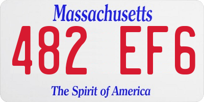 MA license plate 482EF6