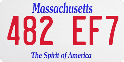 MA license plate 482EF7