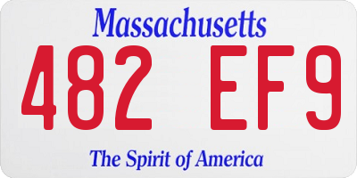 MA license plate 482EF9