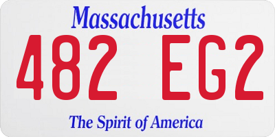MA license plate 482EG2