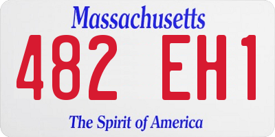 MA license plate 482EH1