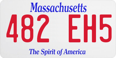 MA license plate 482EH5