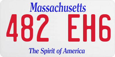 MA license plate 482EH6