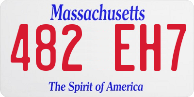 MA license plate 482EH7