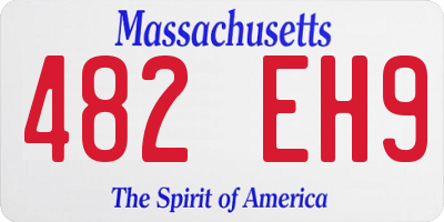 MA license plate 482EH9