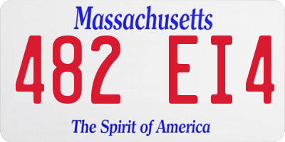 MA license plate 482EI4