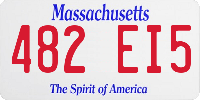 MA license plate 482EI5
