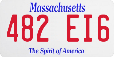MA license plate 482EI6