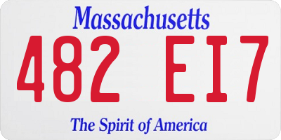 MA license plate 482EI7