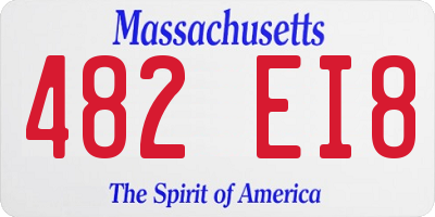 MA license plate 482EI8